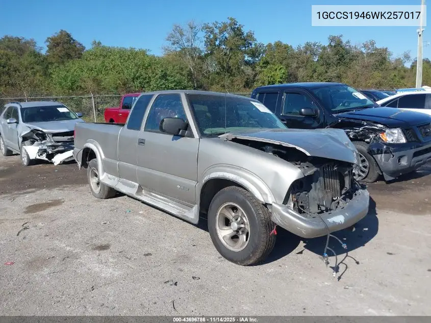 1GCCS1946WK257017 1998 Chevrolet S-10 Ls Fleetside