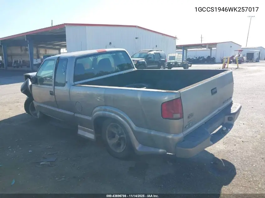 1GCCS1946WK257017 1998 Chevrolet S-10 Ls Fleetside