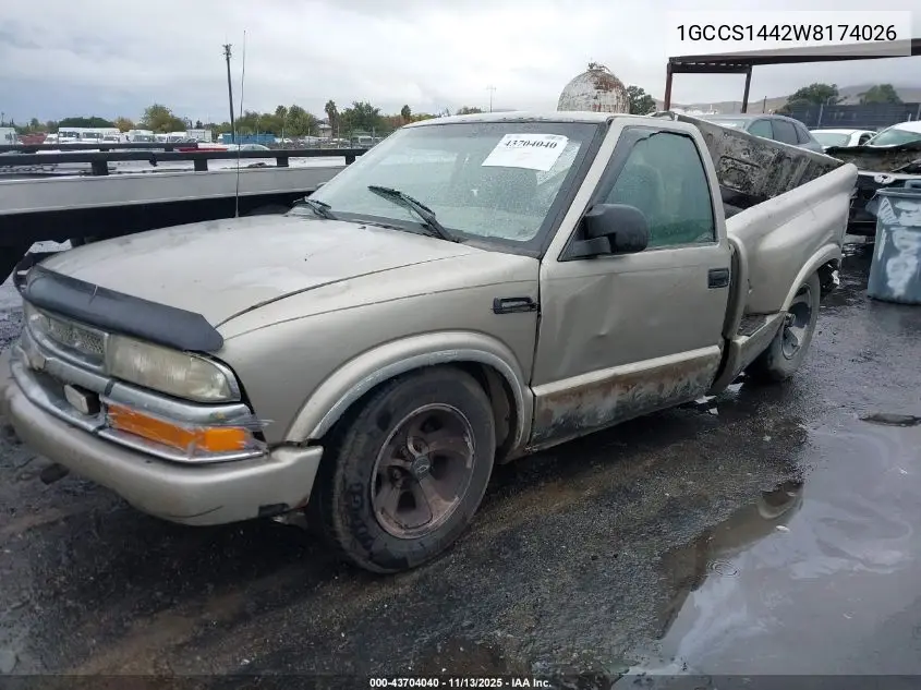 1GCCS1442W8174026 1998 Chevrolet S-10 Ls Sportside