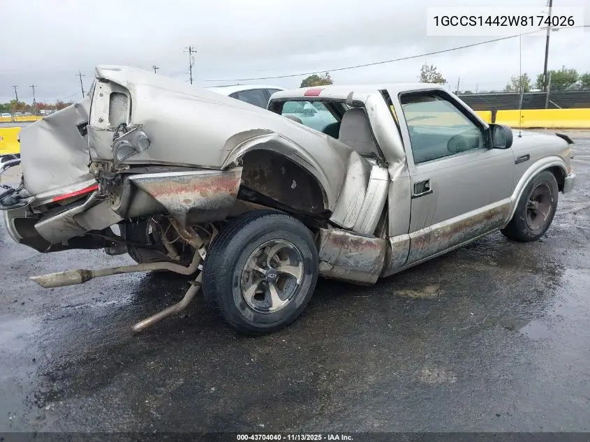 1GCCS1442W8174026 1998 Chevrolet S-10 Ls Sportside