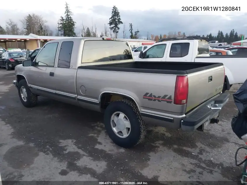 2GCEK19R1W1280841 1998 Chevrolet K1500 Fleetside