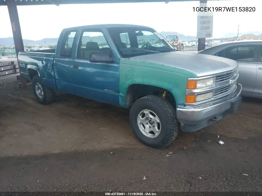 1GCEK19R7WE153820 1998 Chevrolet K1500 Fleetside/Silverado Fleetside/Sportside