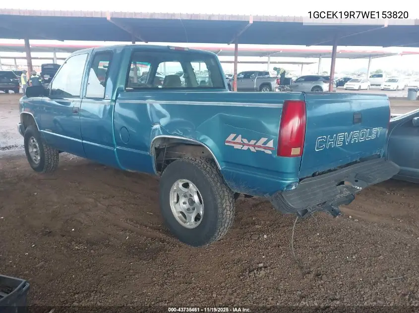 1GCEK19R7WE153820 1998 Chevrolet K1500 Fleetside/Silverado Fleetside/Sportside