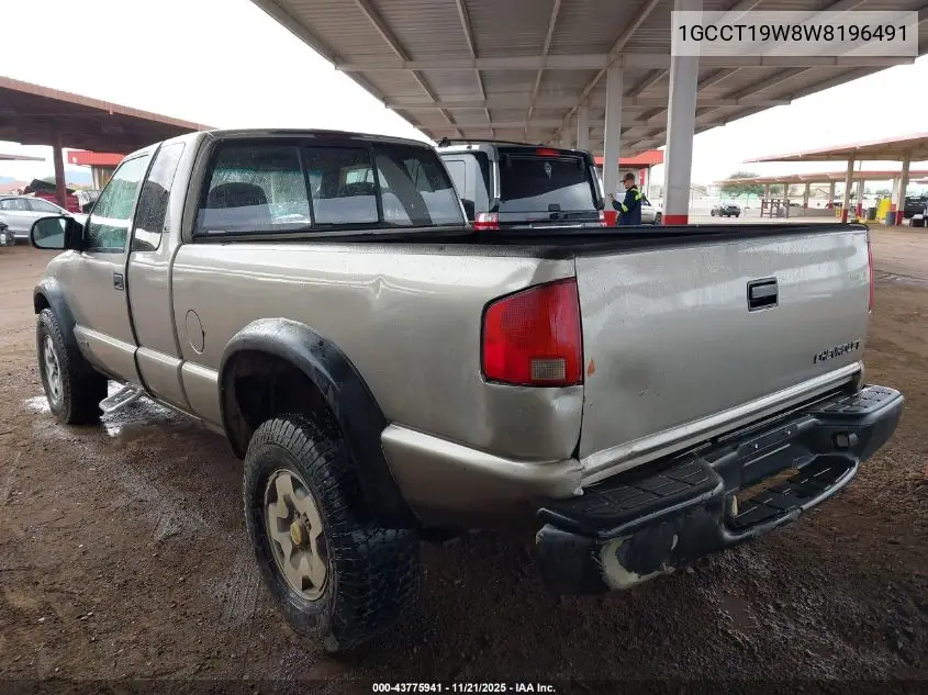 1GCCT19W8W8196491 1998 Chevrolet S-10 Ls