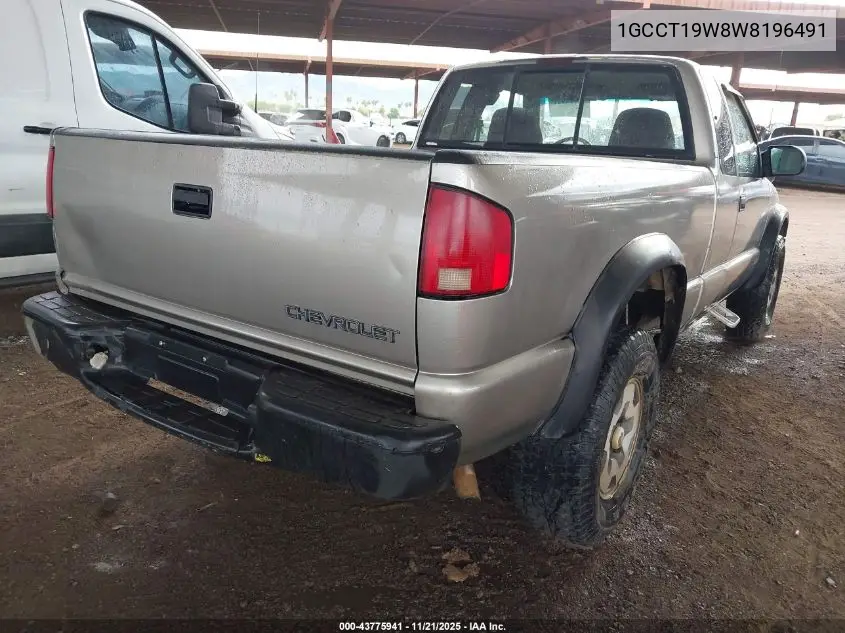 1GCCT19W8W8196491 1998 Chevrolet S-10 Ls