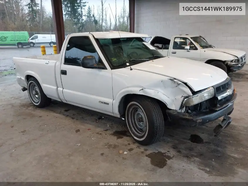 1GCCS1441WK189975 1998 Chevrolet S-10 Fleetside