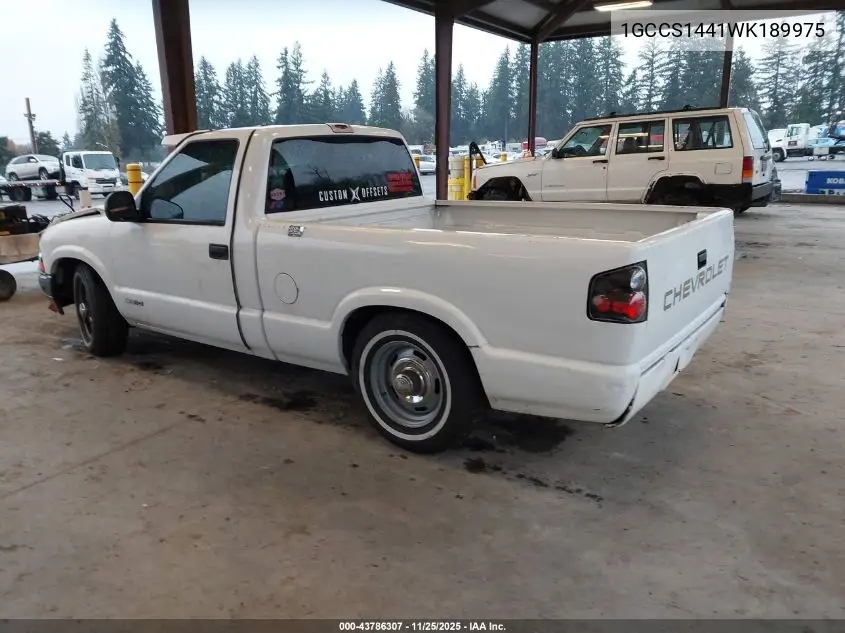 1GCCS1441WK189975 1998 Chevrolet S-10 Fleetside