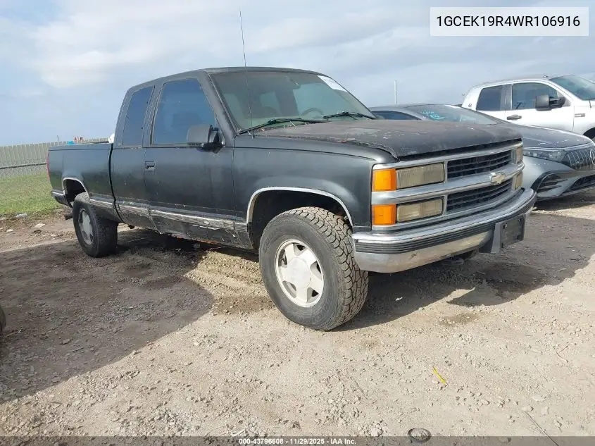 1GCEK19R4WR106916 1998 Chevrolet K1500 Fleetside