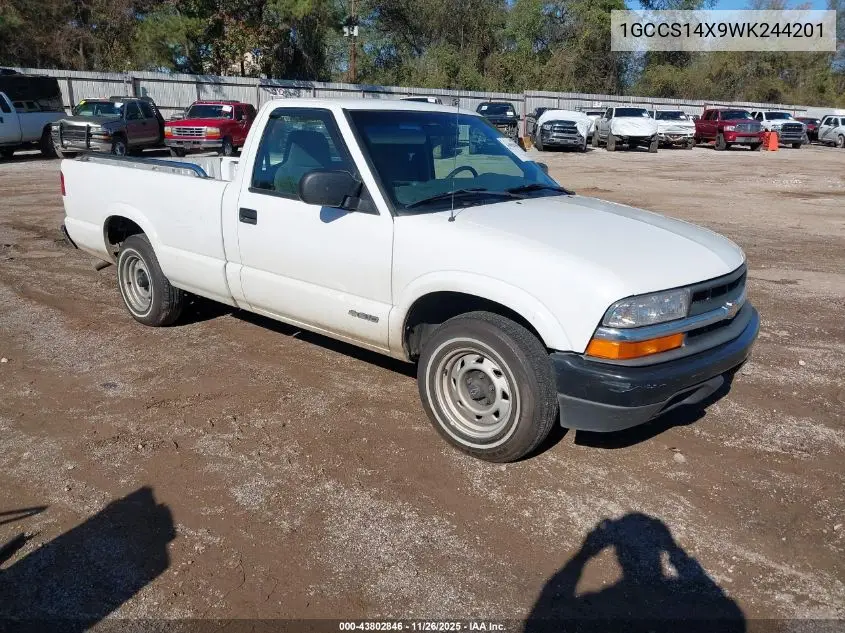 1GCCS14X9WK244201 1998 Chevrolet S-10 Fleetside