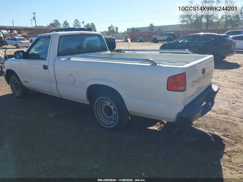 1GCCS14X9WK244201 1998 Chevrolet S-10 Fleetside