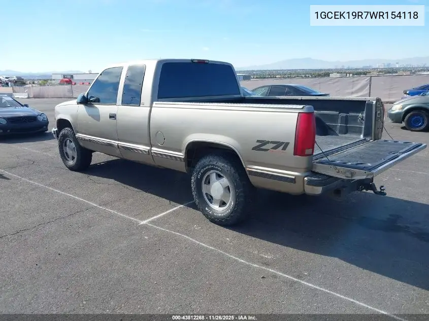 1GCEK19R7WR154118 1998 Chevrolet K1500 Fleetside