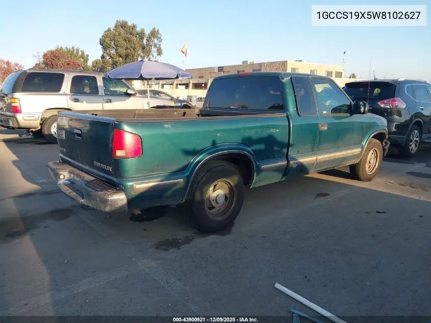 1GCCS19X5W8102627 1998 Chevrolet S-10 Ls Fleetside