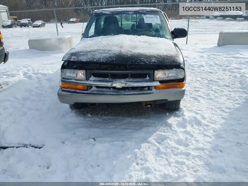 1GCCS1440W8251153 1998 Chevrolet S-10 Ls Fleetside