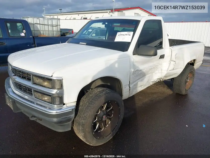 1GCEK14R7WZ153039 1998 Chevrolet K1500 Fleetside