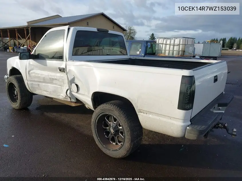 1GCEK14R7WZ153039 1998 Chevrolet K1500 Fleetside