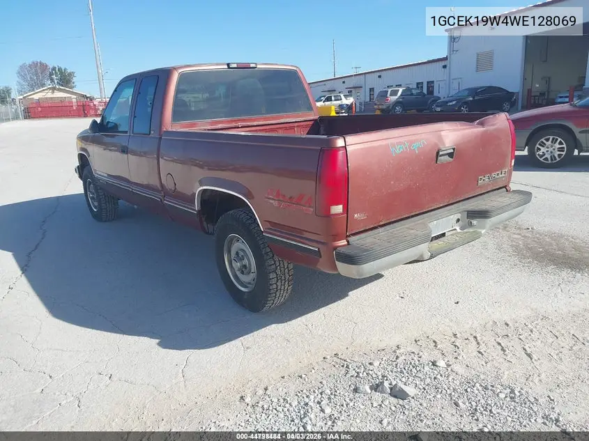 1GCEK19W4WE128069 1998 Chevrolet K1500 Fleetside