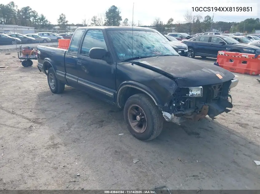 1GCCS194XX8159851 1999 Chevrolet S-10 Ls