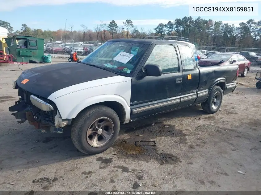 1GCCS194XX8159851 1999 Chevrolet S-10 Ls