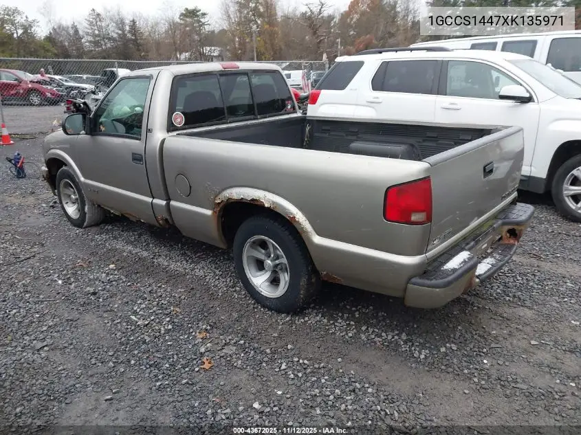 1GCCS1447XK135971 1999 Chevrolet S-10 Ls