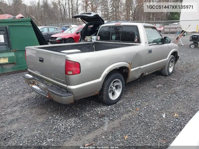 1GCCS1447XK135971 1999 Chevrolet S-10 Ls