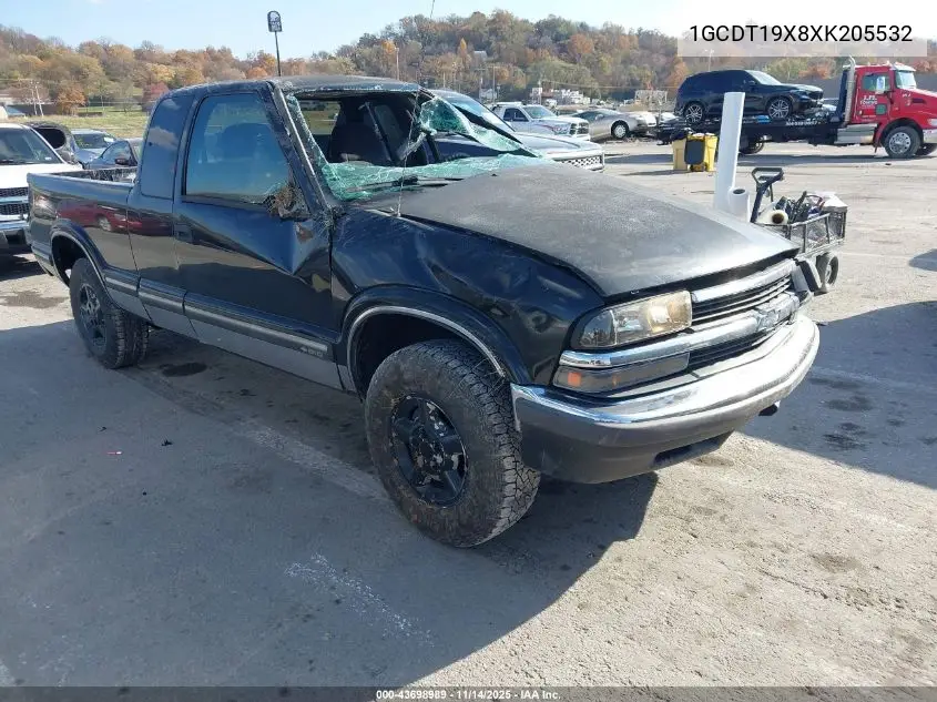 1GCDT19X8XK205532 1999 Chevrolet S-10 Ls