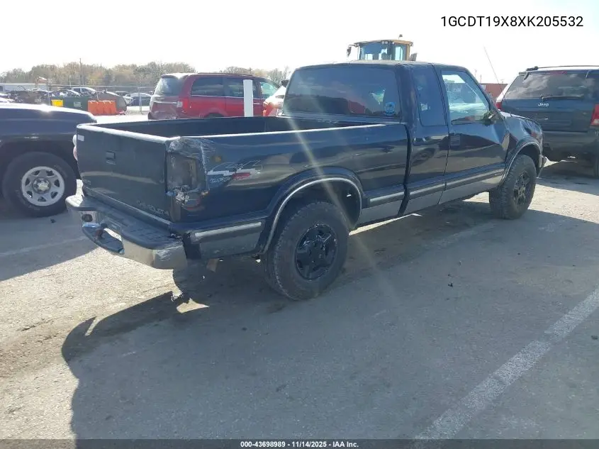 1GCDT19X8XK205532 1999 Chevrolet S-10 Ls