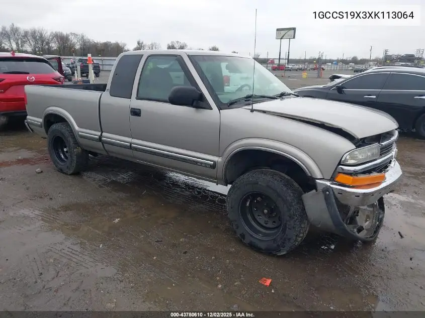 1999 Chevrolet S-10 Ls VIN: 1GCCS19X3XK113064 Lot: 43780610