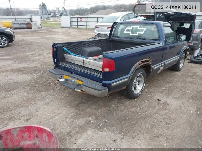1GCCS144XXK186011 1999 Chevrolet S-10 Ls