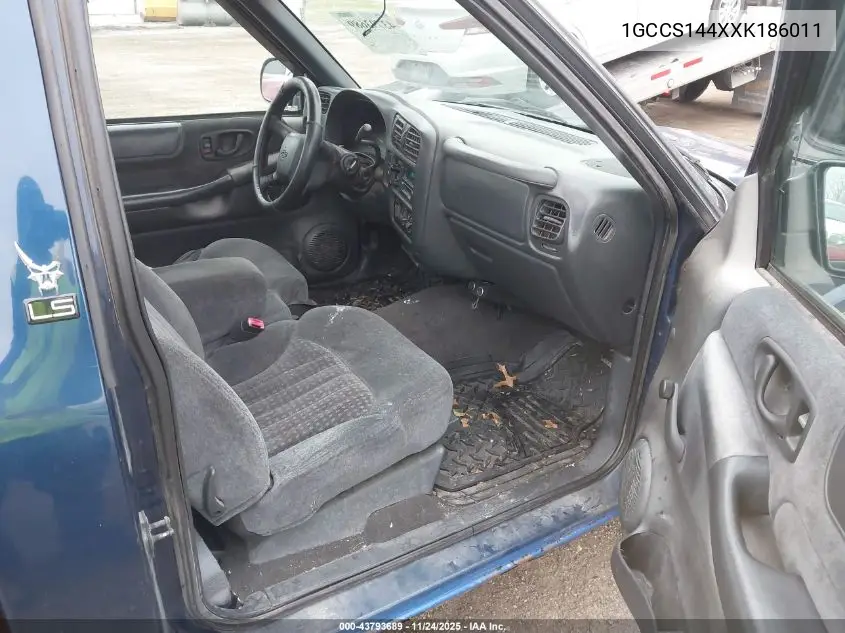 1GCCS144XXK186011 1999 Chevrolet S-10 Ls