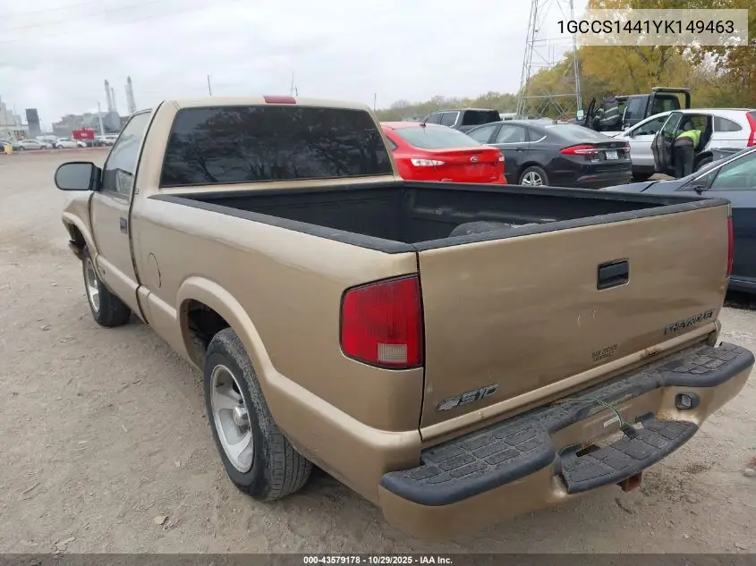 1GCCS1441YK149463 2000 Chevrolet S-10 Ls