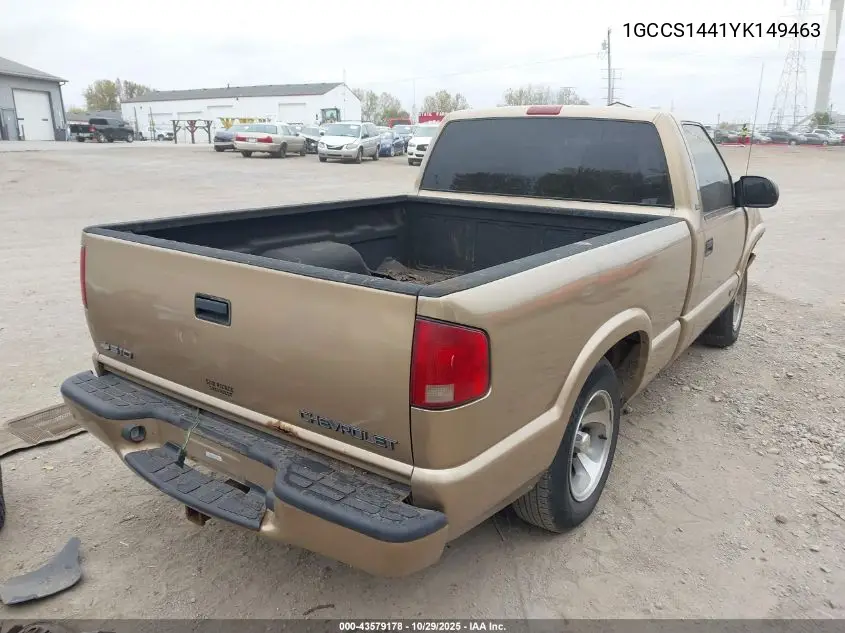 1GCCS1441YK149463 2000 Chevrolet S-10 Ls