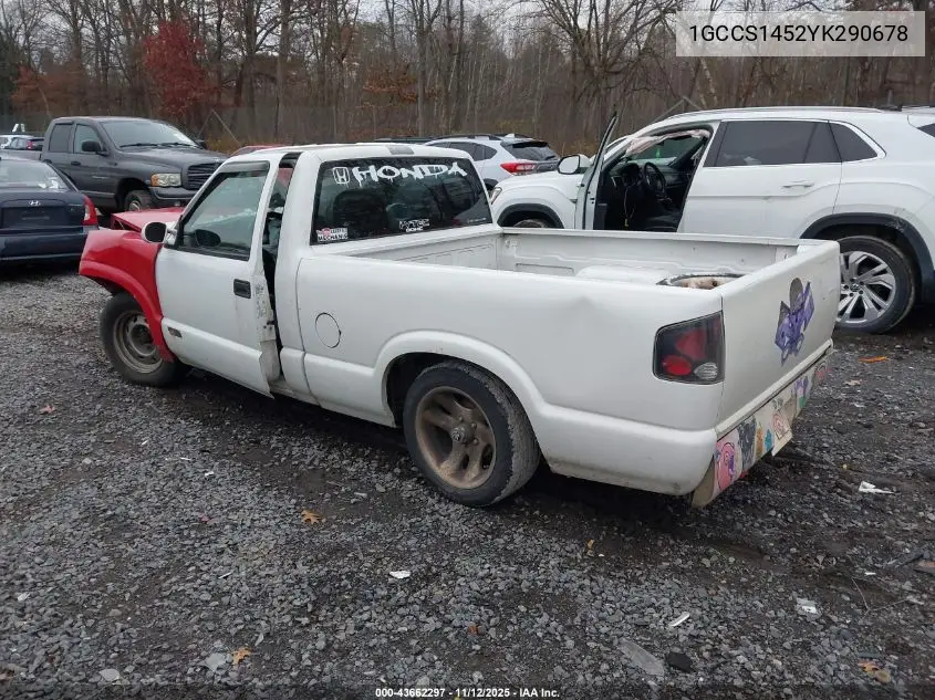 1GCCS1452YK290678 2000 Chevrolet S-10