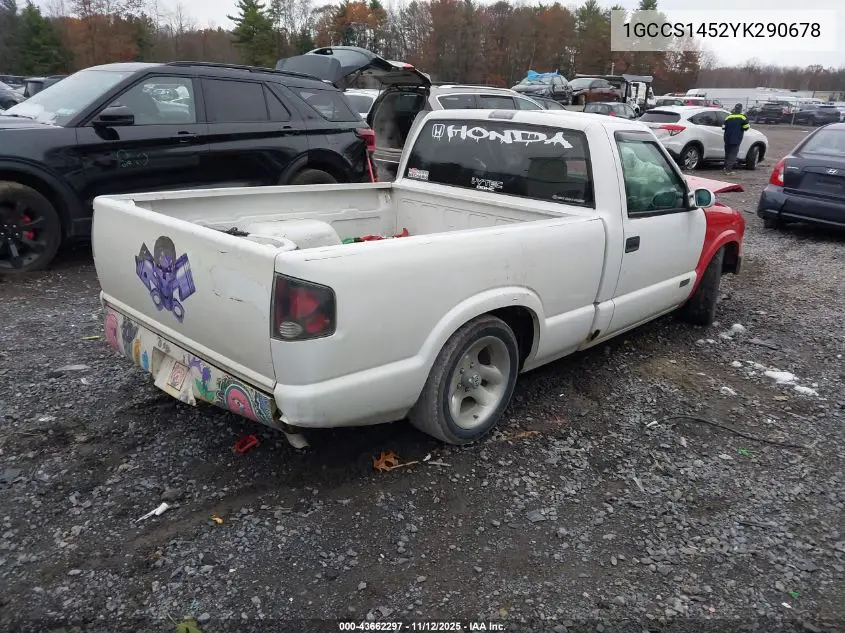 1GCCS1452YK290678 2000 Chevrolet S-10