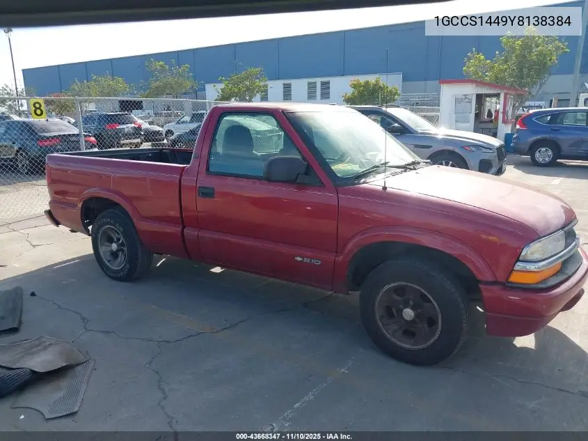 1GCCS1449Y8138384 2000 Chevrolet S-10 Ls