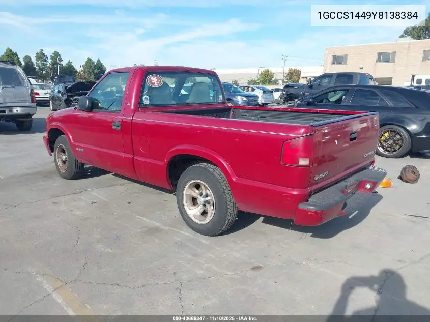 1GCCS1449Y8138384 2000 Chevrolet S-10 Ls
