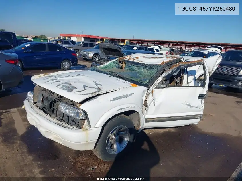 1GCCS1457YK260480 2000 Chevrolet S-10 Ls