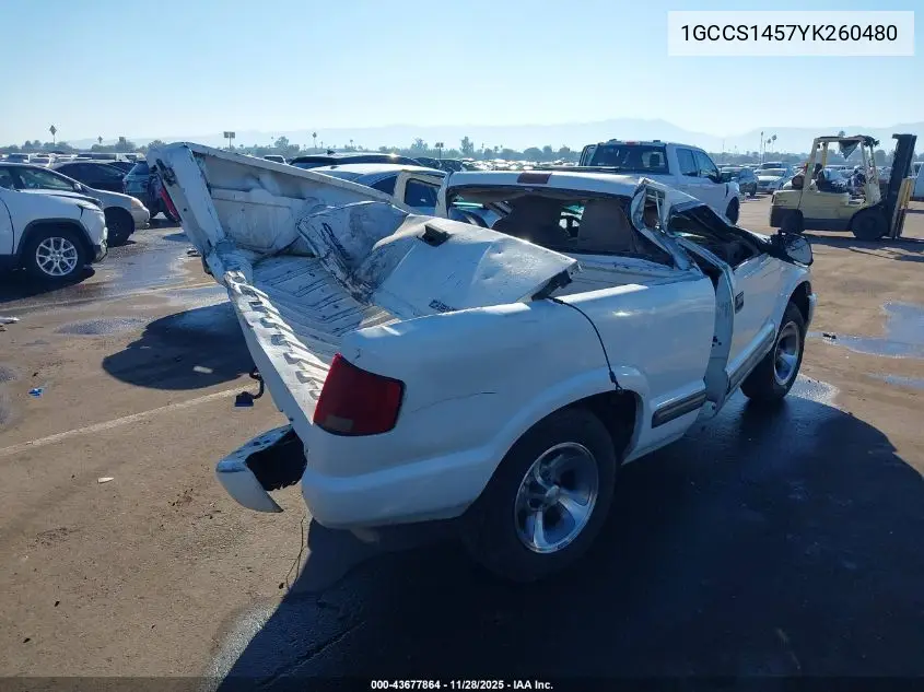 1GCCS1457YK260480 2000 Chevrolet S-10 Ls