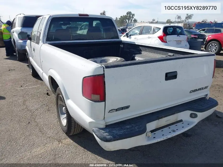 1GCCS195XY8289770 2000 Chevrolet S-10 Ls