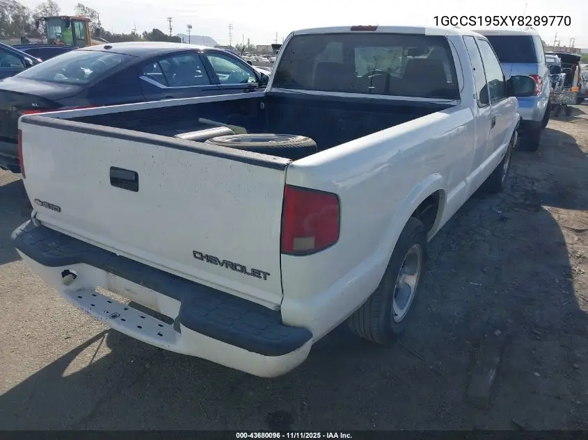 1GCCS195XY8289770 2000 Chevrolet S-10 Ls