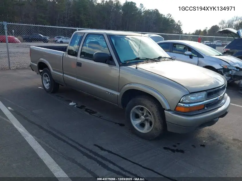 1GCCS194XYK134971 2000 Chevrolet S-10 Ls