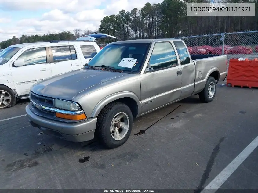 1GCCS194XYK134971 2000 Chevrolet S-10 Ls