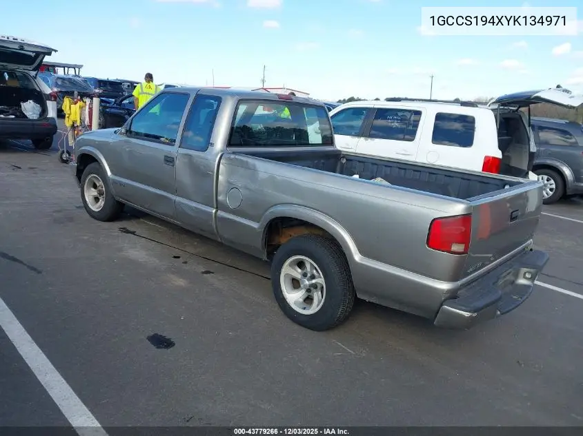 1GCCS194XYK134971 2000 Chevrolet S-10 Ls