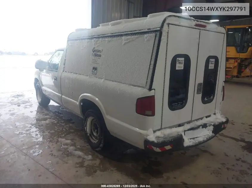 1GCCS14WXYK297791 2000 Chevrolet S-10