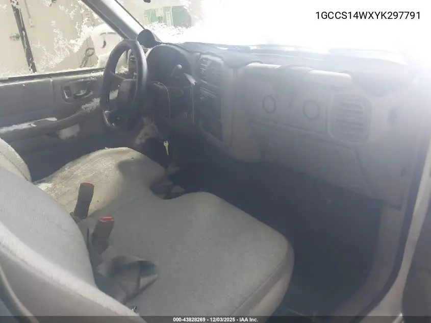 1GCCS14WXYK297791 2000 Chevrolet S-10