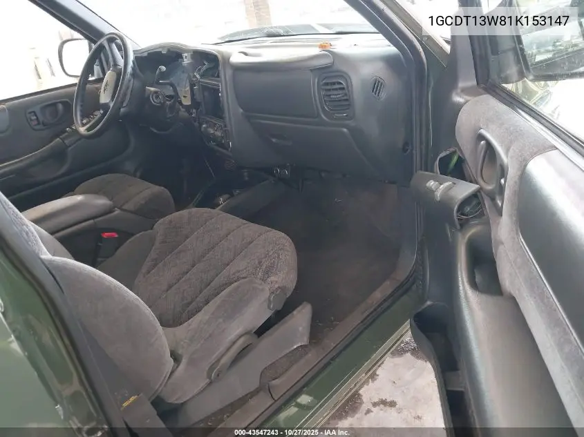 1GCDT13W81K153147 2001 Chevrolet S-10 Ls