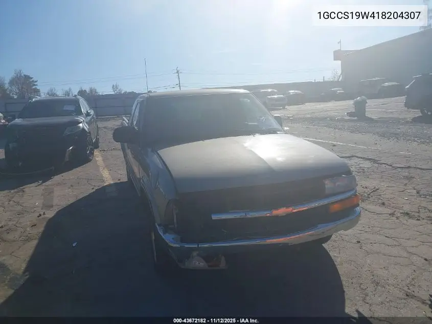1GCCS19W418204307 2001 Chevrolet S-10 Ls