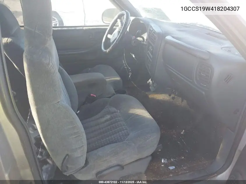 1GCCS19W418204307 2001 Chevrolet S-10 Ls