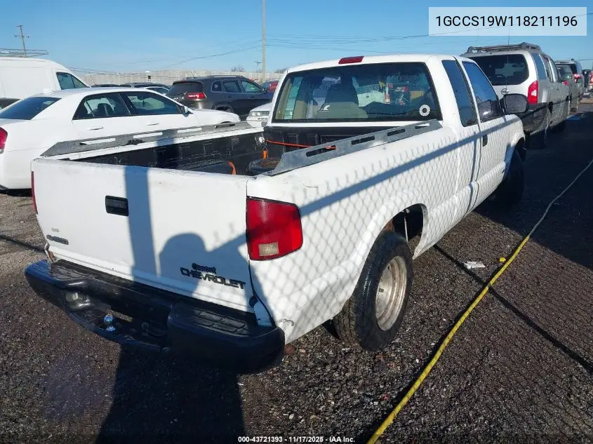 1GCCS19W118211196 2001 Chevrolet S-10