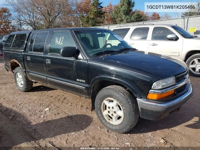 1GCDT13W81K205456 2001 Chevrolet S-10 Ls