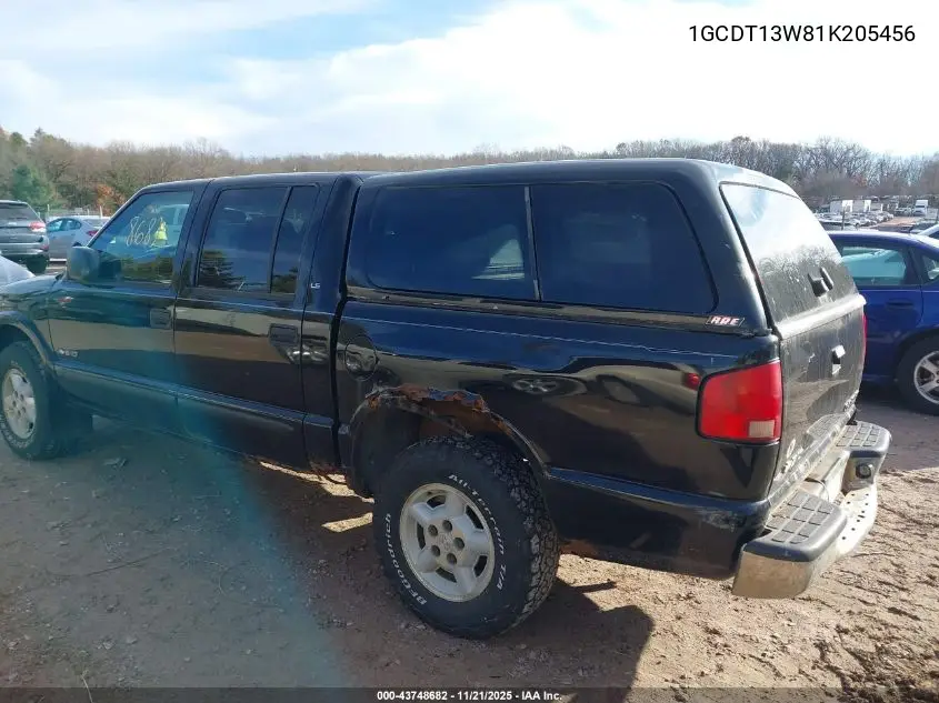 1GCDT13W81K205456 2001 Chevrolet S-10 Ls
